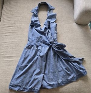 Guess Blue Halter Wrap Dress Sz M